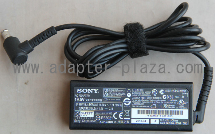*Brand NEW* SONY DC 19.5V 2.3A (45W) FOR VGP-AC67 AC68 AC69 AC75 AC76 AC DC Adapter POWER SUPPLY